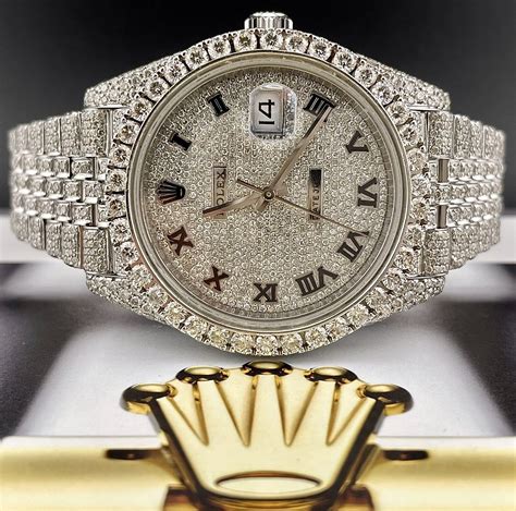 iced out white gold rolex|iced out rolex for sale.